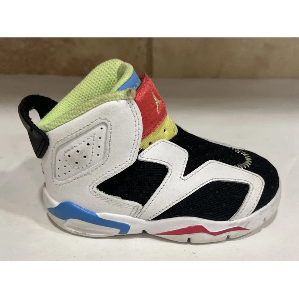 Nike Jordan Retro 6 Little Flex Size 6C CT4417-103 Hook Loop‎ Colorblock
